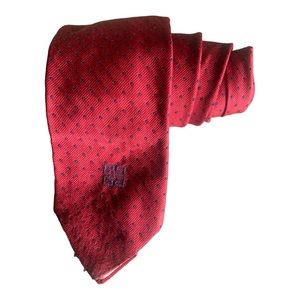 VINTAGE GIVENCHY Signature Gentleman Paris Red Polka Dot Tie